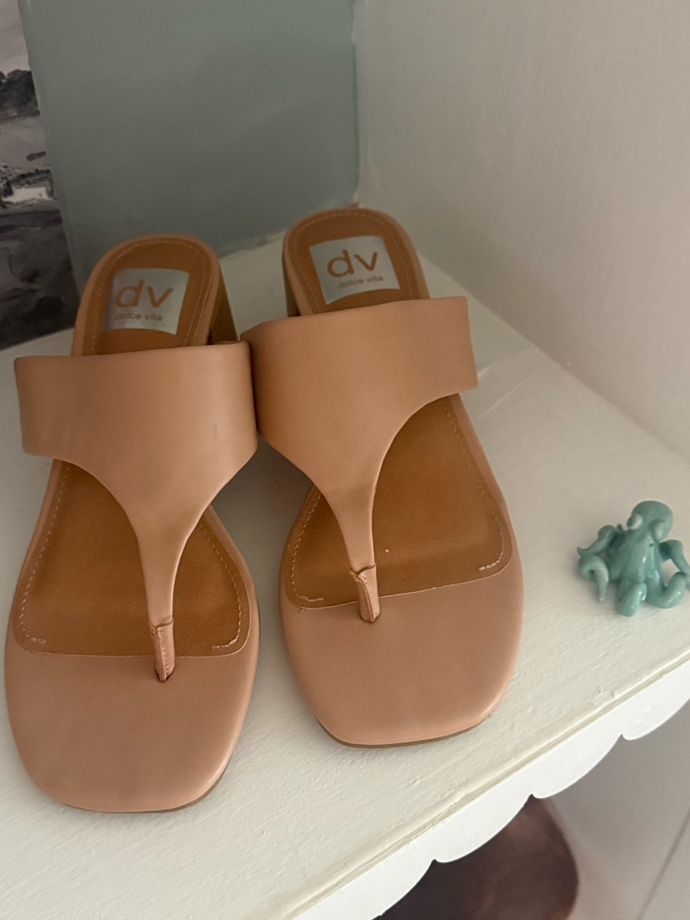 Dolce Vita Beige Tan Thong Slide Sandals